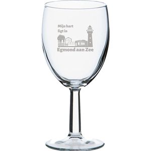 Gegraveerde wijnglas 24,5cl Egmond aan Zee
