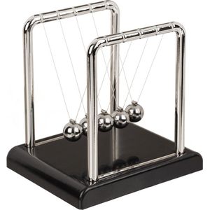 Out of the Blue - Mini Newton pendel cradle met 5 ballen - 9 x 7 cm - Slinger/balanceerballen voor op kantoor/bureau