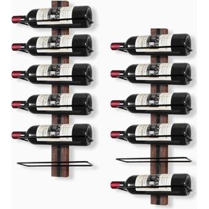 Wandmontage wijnrek voor 12 wijnflessen hout voor muur wijnhouder voor keuken eetkamer bar met gratis verzending