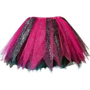Tule rokje met glitters - Pink/zwart - Tutu