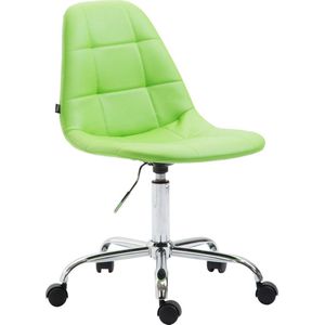 Bureaustoel - Bureaustoelen voor volwassenen - Design - In hoogte verstelbaar - Kunstleer - Groen - 47x56x89 cm