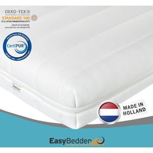 Easy Bedden Bamboe Tencel Topmatras - 90x210 - Hotel Topper HR Koudschuim -Medium - Hybrid - Topdekmatras - circa 9 cm - Afritsbaar Wasbaar Tijk -Topper Hotel XL - Anti Bacterieel - CertiPUR® en Oekotex gecertificeerd