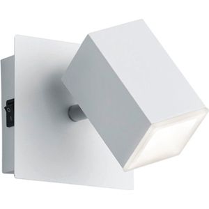 LED Wandspot - Torna Laginos - 8W - Warm Wit 3000K - 1-lichts - Vierkant - Mat Wit - Aluminium