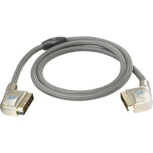 Big High-End 21-pins Scart kabel / nylon - 0,75 meter