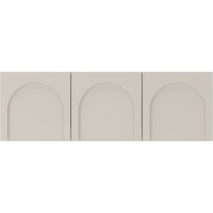 Selsey Arkadia - Drie-deurs RTV-kast met gefreesde fronten 150 cm - Grijs beige