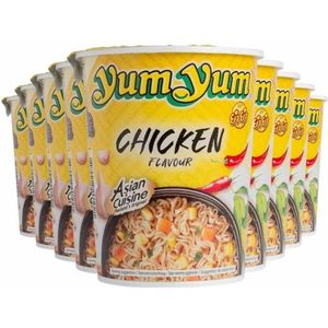 9x Yum Yum Noodles Soep Cup Kip 70 gr