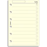 Filofax - vulling pocket - to do papier - cotton cream