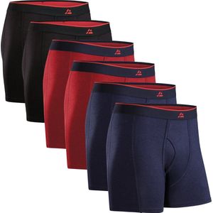 DANISH ENDURANCE Boxershorts Bamboe Viscose met Gulp - Heren Ondergoed - 6 pack - Maat 2XL