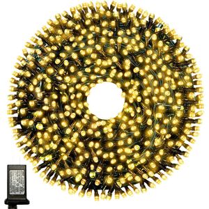 Cheqo® Kerstboomverlichting - Micro Clusterverlichting - Kerstlampjes - Led Verlichting - Kerstverlichting voor Binnen en Buiten - 700 LED - 14 Meter - Warm Wit