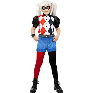 FUNIDELIA Harley Quinn kostuum voor meisjes - 7-9 jaar (134-146 cm)