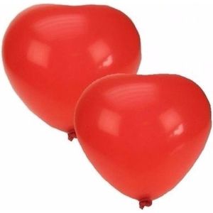 200x Hartjes ballonnen rood - Valentijn/Huwelijk versiering