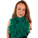 Boa smaragdgroen 180 cm - Carnaval-/feestkleding - Veren verkleed boa - 50 grams