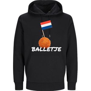 Grappige hoodie - Grappige Hoodie Balletje - Hoodie Zwart - Maat 3XL