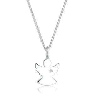 Elli PREMIUM Dames Halsketting Dames Angel Hanger Filigraan met Diamant (0,02 ct.) in 925 Sterling Zilver