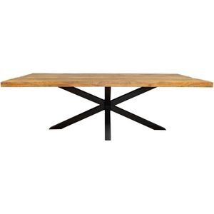 Eetkamertafel Mangohout Denver | Rechthoek matrixpoot | 220 cm