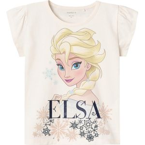 NAME IT NMFMYSA FROZEN SS TOP BOX WDI Meisjes T-shirt - Jet Stream - Maat 92