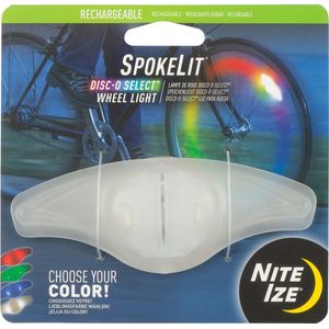 Nite Ize Spokelit - Oplaadbare Led Lampje voor in de spaken van de fiets Disc-O-Select