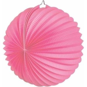 5x Lampionnen roze 22 cm