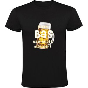 Ik ben Bas, waar blijft mijn bier Heren T-shirt - cafe - kroeg - feest - festival - zuipen - drank - alcohol