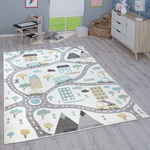 Paco Home Vloerkleed voor de kinderkamer Vloerkleed Kinderkamer Meisjes Jongens Verschillende Motieven En Formaten 133x190 cm