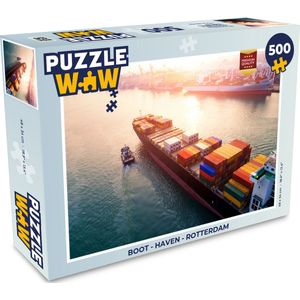 Puzzel Boot - Haven - Rotterdam - Legpuzzel - Puzzel 500 stukjes