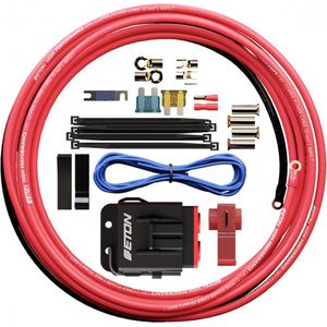 Eton PCC10 – Audiokabel - 10mm2 OFC kabelset - voedingskabelset - 100% koperen kabel voor het aansluiten van een autoversterker