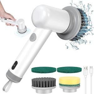 Equivera Elektrische Spinschrobber- Spinning Schrobber - Elektrische Spin Schrobber - Draaiende Schrobber - Elektrische Schrobber - Schrobmachine - Poetsmachine - Schrobber - Elektrische Schrobborstel - Scrubber - Boenmachine - Spinscrubber - Elektri