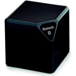 Draadloze bluetooth speaker met LED verlichting - zwart metallic