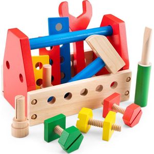 New Classic Toys Houten Gereedschapskist - 15 onderdelen