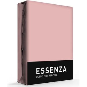 Essenza Dubbele Split Hoeslaken Premium Percale Pink-180 x 200 cm