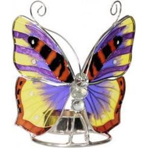 Tiffany waxinelichthouder vlinder- Tiffany-Butterfly-sfeerbrander-theelichthouder Vlinder