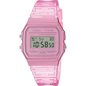 Casio Vintage F-91WS-4EF Dameshorloge 33 mm - Roze