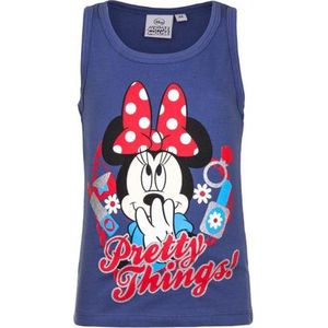 Mouwloos Minnie Mouse t-shirt blauw 116