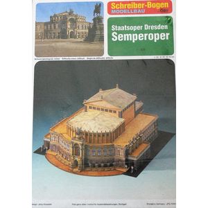 bouwplaat, modelbouw in karton Semperoper, Dresden, schaal 1/300
