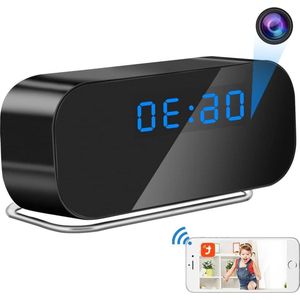 Spioncamera klok met 24 G en 5 G wifi - nachtzicht en bewegingsdetectie - discrete spionagecamera met 120° groothoek en 1080p HD-videoweergave online