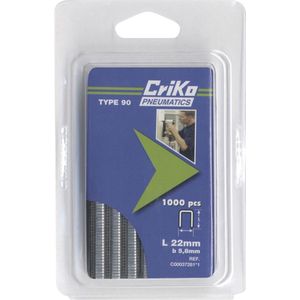 CriKo nieten voor tacker - Type 90 - 22 mm - Gegalvaniseerd - 1000 stuks