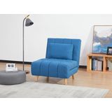 Slaapfauteuil STREVI - Stof - Blauw L 78 cm x H 82 cm x D 90 cm