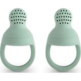 Mushie 2-Pack Silicone Fresh Food Feeder | Cambridge Blue