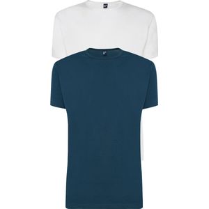 ALAN RED T-shirts Derby (2-pack) - O-hals - wit en denim blauw - Maat: XL