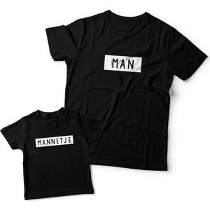 Matching shirts Vader & Zoon | Man - Mannetje | Papa maat XL & Zoon maat 62