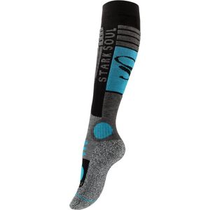 STARK SOUL | Performance Ski Socks | Skisokken | Warme sokken | Skieen | Lang | 39-42 | Turquoise/Zwart