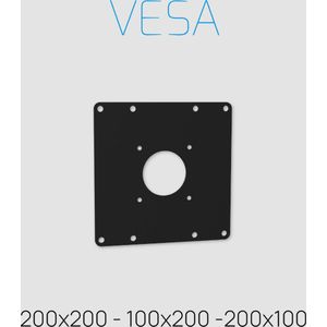 CAVUS - TV TAFELSTANDAARD SOLID 60 TRENDY ZWART STAAL - GESCHIKT VOOR 50-75”TV - VESA 200x200
