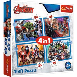 Trefl Trefl 4in1M - Brave Avengers / Disney Marvel The Avengers