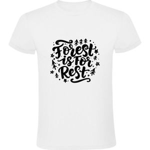 Forest is for rest Heren T-shirt | bos | rust | wandelen | wandeling | natuur | Wit