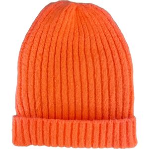 ASTRADAVI Beanie Hats - Muts - Dikke en Warme Skimutsen Hoofddeksels - Trendy Winter Mutsen - Oranje