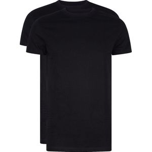 RJ Bodywear Everyday - Amsterdam - 2-pack - T-shirt O-hals breed - zwart -  Maat L