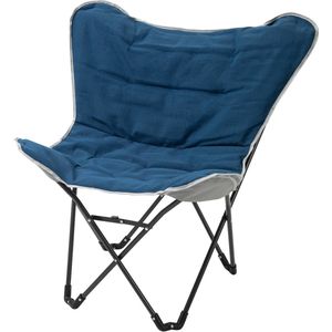 ZYLARO Campingstoel - opvouwbaar lichtgewicht Kampeerstoel - met stalen frame en antislipvoetjes - blauw