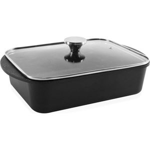 Braadpan Graniet met Deksel Rechthoekige GRANDE 6,2 l, 40x27,5 cm - Ovenschaal - Braadslede