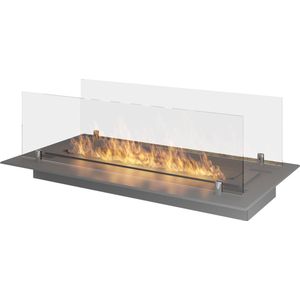 Tafelhaard sfeerhaard met glasplaat tafelbrander bio ethanol 60x32cm.