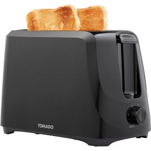 Tomado TBT2000B - Broodrooster – Toaster - 2 sleuven - 6 standen – Ontdooien - 700 watt - Zwart